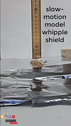 Slow motion model Whipple shield #scienceproject