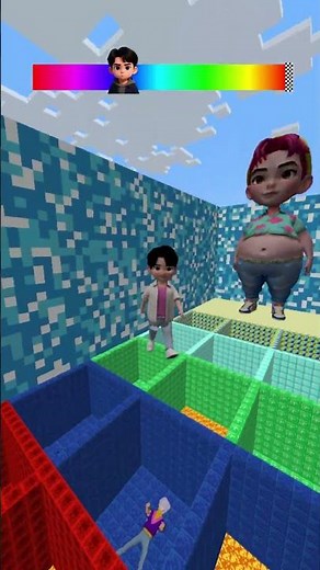 KPop Demon Hunters vs Squid Game Lava Jump P.5 #kpop #minecraft