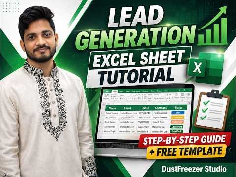 Lead Generation Excel Sheet Tutorial | Step-by-Step Guide (Free Template) – DustFreezer Studio