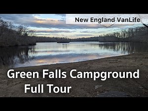 Full Tour Of Green Falls Campground - Pachaug State Forest - Voluntown CT - New England VanLife