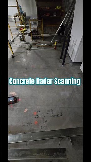 Concrete radar scanning using a gssi structural mini scanner. #construction #engineering #technology