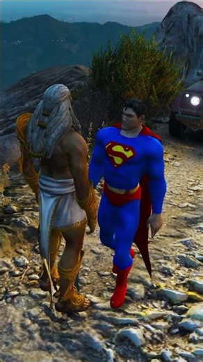 Superman go to Mountain Where They Encounter A Female Demon That EATS Human Bone in GTA 5 😱 #shorts