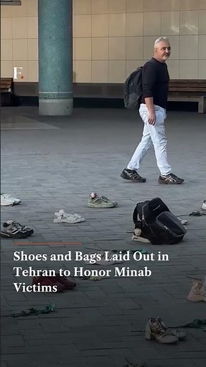 Shoes and Bags Laid Out in Tehran to Honor Minab Victims