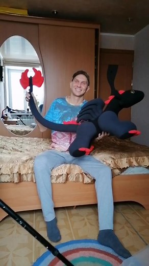 Adorable Dragon Plush Toy Interaction