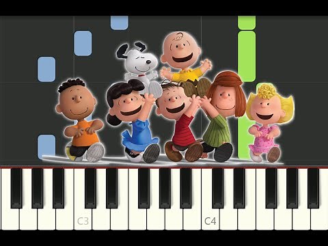 piano tutorial "CHARLIE BROWN THEME" from PEANUTS, 1965, with free sheet music (pdf)