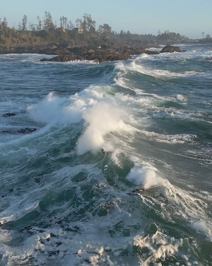 A wave rolls into Big Beach, Ucluelet on Vancouver Island before sunset. #Ucluelet #Tofino #VancouverIsland | UkeeTube