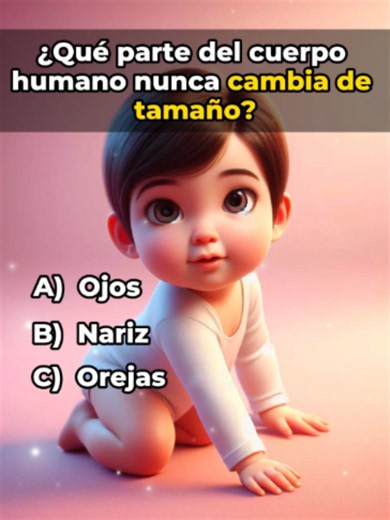 PREGUNTAS DE CULTURA GENERAL Primera pregunta ¿Qué parte del cuerpo humano nunca cambia de tamaño? #quiz #trivia #triviador #quiztrivia #quizgo #culturageneral