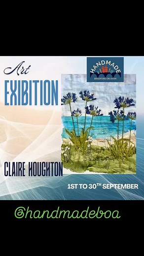 We are excited to have South West textile artist Claire Houghton as our guest exhibitor for September. Claire transforms age-worn fabrics into richly layered landscapes and seascapes inspired by the Cornish coastline and Wiltshire countryside. Working with hand-dyed vintage linens, lace, and free-motion embroidery, Claire creates one-of-a-kind artworks that blend texture, colour, and storytelling. Every piece is unique — evolving organically in her studio between Wiltshire and Cornwall. 🌊🌿 Cla
