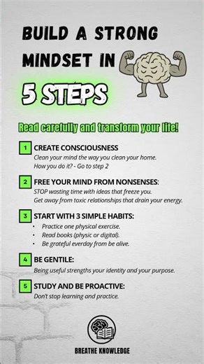 Build a Strong Mindset in 5 steps #Mindset #PersonalGrowth #SelfDevelopment