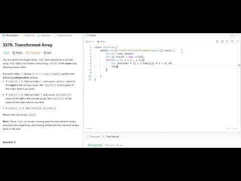 Daily leetcode problem 3379 in java