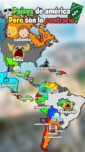 países de América pero son lo contrario #mapper #geografia