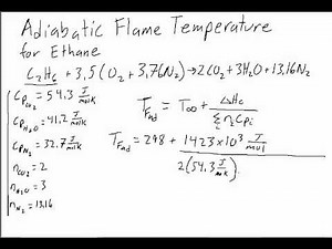 Adiabatic Flame Temperature Calculation for Ethane - Fire Protection Engineering (FPE) Teaching Tool