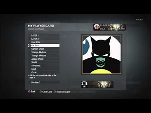 How to Make an epic Batman playercard emblem in the Black Ops Emblem Editor