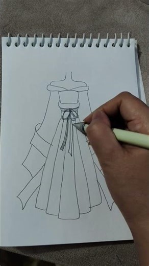 how to draw japanese dress #kimono #art #drawing girl sketching japanese dress design for beginner