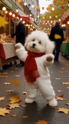 DancePuppy #RedScarfPup #EnergeticDog #FluffyPuppy #CuteDogs