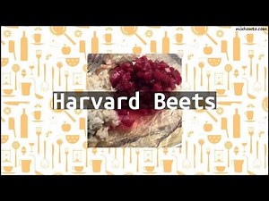 Recipe Harvard Beets