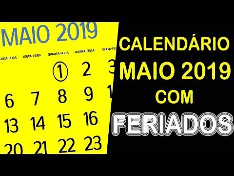 CALENDÁRIO MAIO 2019 COM FERIADOS E FASES DA LUA