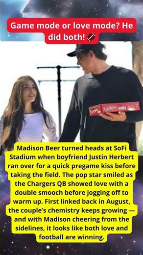 Madison Beer’s Electric Kiss with Justin Herbert 😘