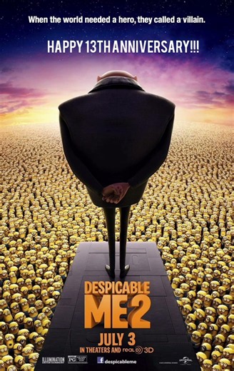 HAPPY 13TH ANNIVERSARY DESPICABLE ME 2 (2013)!!!