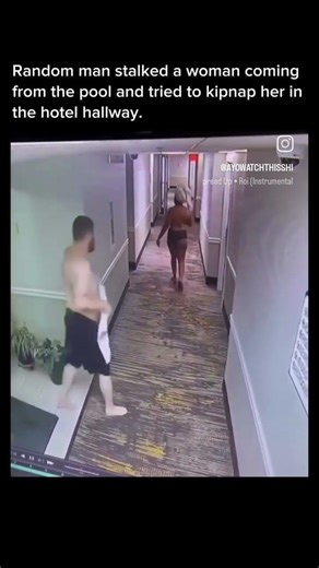 Hotel hallway turned dangerous in seconds 😳 #danger #dangerous #awareness