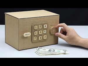 Build a Safe with Combination Number Lock and Digit from Cardboard