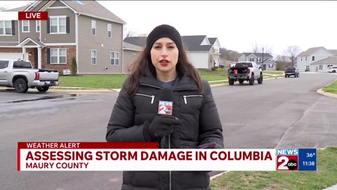 Assessing storm damage in Columbia
