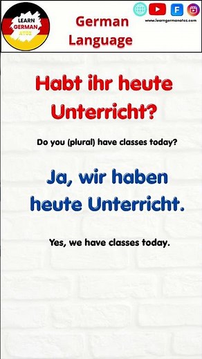 Haben in Present tense!