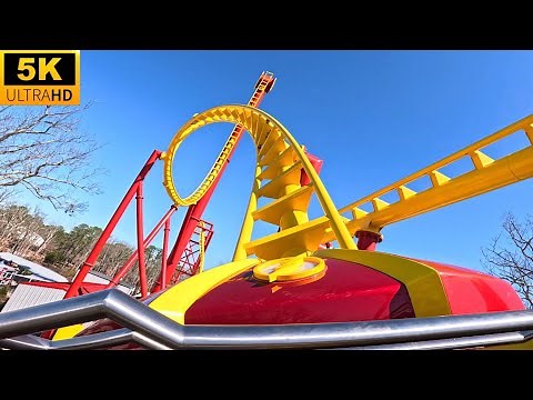 The Flash: Vertical Velocity POV 5K (Highest Quality) Six Flags Great Adventure’s NEW RIDE!