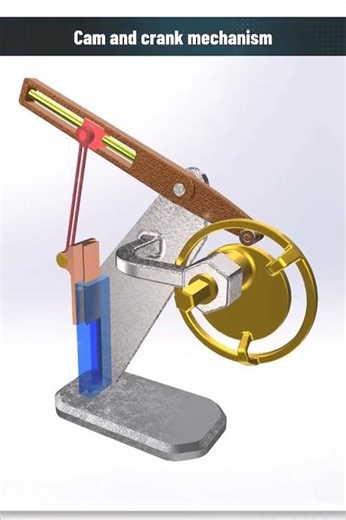 Cam and Crank Mechanism | Motion Conversion System ⚙️ #shorts