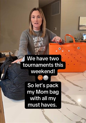 Empacar mi bolsa de mamá para torneos de deportes