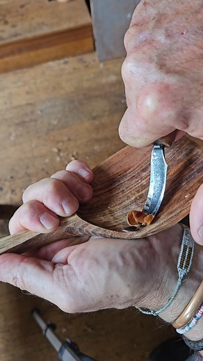 18K views · 2.6K reactions | Spoon carving with handtools is a slow, mindful, and extremely rewarding craft. No dust, power tool noise, or vibration, just edged tools guided by your instincts and muscle memory. . #sloyd #slöjd #sløjd #handcarved #handcrafted #woodenspoon #woodcraft #theartofslowliving #creativityfound #maker #asmr #slowlife | Phoenix Creations (Artist-David Rauenbusch) | Facebook