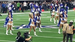 The Dallas Cowboys Cheerleaders pregame routine before the Super Wild Card Round matchup with the Packers. | Mike Leslie