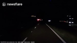 Shocking lorry tyre explosion caught on camera