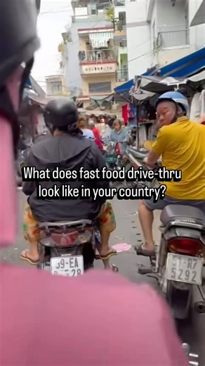 What fast-food drive-thru looks like in Vietnam.