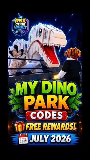 🏆 NEW My Dino Park Codes July 2026 🦖 Free Rewards 🎁 #roblox #shorts