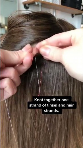 how to put hair tinsel