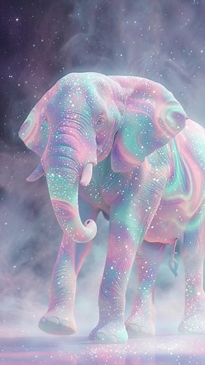 60K views · 3K reactions | “Cosmic Elephant Fantasy Art | Magical Pastel Wildlife Aesthetic” #CosmicArt #FantasyAnimal #ElephantLovers #AestheticReels #DigitalArtMagic | I Love Elephants | Facebook