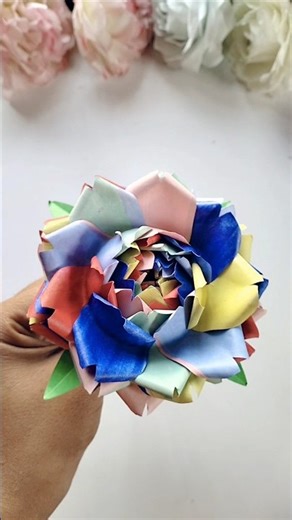 DIY colourful paper rose| paper flower| #shorts #viral #trending #craft