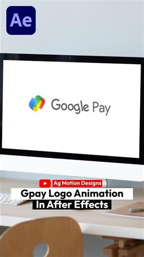Google Pay Logo Animation In Adobe After Effrcts. #motiongraphics #aftereffectstutorial