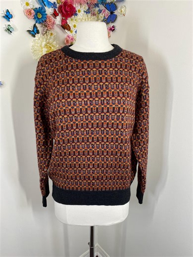 Vintage Wool Knit Sweater 1980s COOPER Warm Winter Ski Jumper Hiking Pullover - Etsy