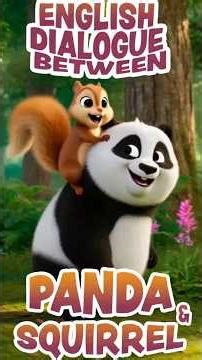 English dialogue between Panda and the Squirrel | Cute 3D Animated Friendship Story #cartoon