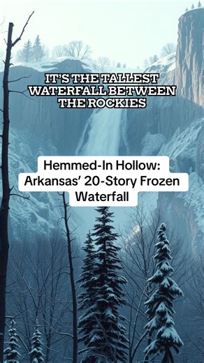 Hemmed-In Hollow: Arkansas’ 20-Story Frozen Waterfall hemmed in hollow winter hike, frozen waterfalls arkansas, tallest waterfall south, buffalo river winter trail, hemmed in hollow frozen #HemmedInHollow #FrozenArkansas #WinterWaterfalls #OzarkTrails #SouthernTrails