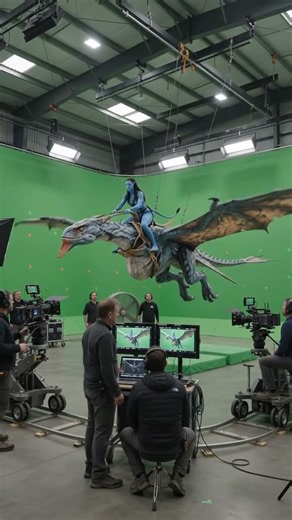 Behind the Scenes: Avatar Banshee Flying Sequence (Green Screen VFX).