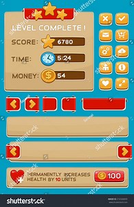 Interface Buttons Set Games Apps Vector Stock Vector (Royalty Free) 216326695 | Shutterstock