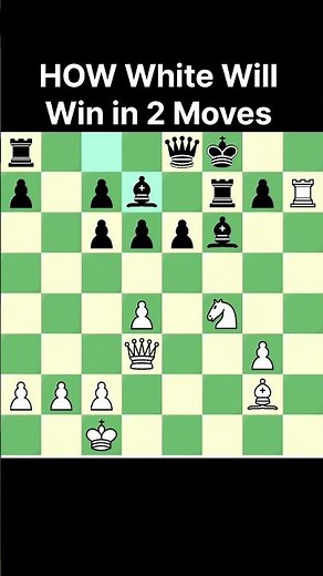 “White Wins in Just 2 Moves! 🧠🔥 #ChessPuzzle #CheckmateIn2Moves”