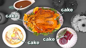 Want to prank your friends with a hyperrealistic cake that looks JUST like a real Thanksgiving meal? Don't forget to 👍 LIKE and 🔴 SUBSCRIBE, and head over to sideserfcakes.com for all things Sideserf Cake Studio 🌐 Follow @SideserfCakes on Social Media: ✅ Instagram: http://instagram.com/sideserfcakes ✅ Facebook: http://facebook.com/sideserfcakes #hyperrealistic #cake #art | Sideserf Cake Studio