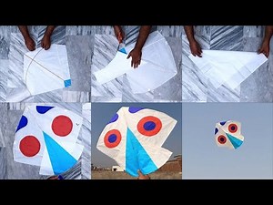 Kite Making Tutorial - How to make kite at home step by step - Tie kite knots and flying guide - Diy