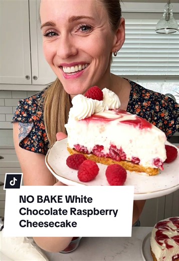 Delicious No Bake White Chocolate Raspberry Cheesecake