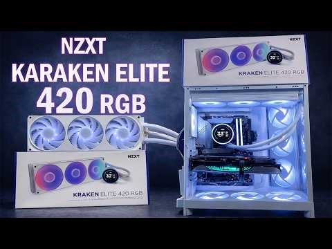 How To install NZXT Kraken Elite 420 RGB AIO CPU Liquid Cooler (Unbox install test )