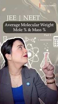 Average Molecular Weight of Gas Mixture | Mole % Given | JEE & NEET#jeeneet #chemistrycrashcourse